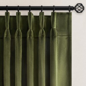 Velvet Pinch Pleated Blackout Curta...