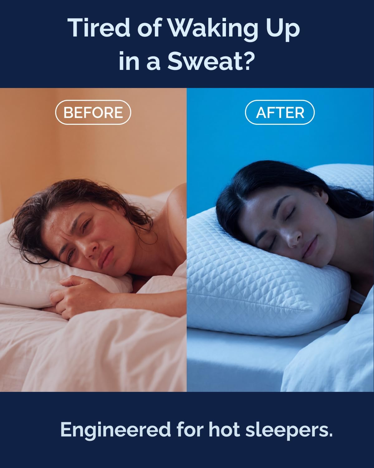 Adjustable Cooling Pillow Queen Size, Arrives Extra Full, Customizable Fill | Rayon Derived from Bamboo, Double-Sided Cooling Bed Pillow for Hot Sleepers, Adjustable Shredded Memory Foam, Soft or Firm - Image 3
