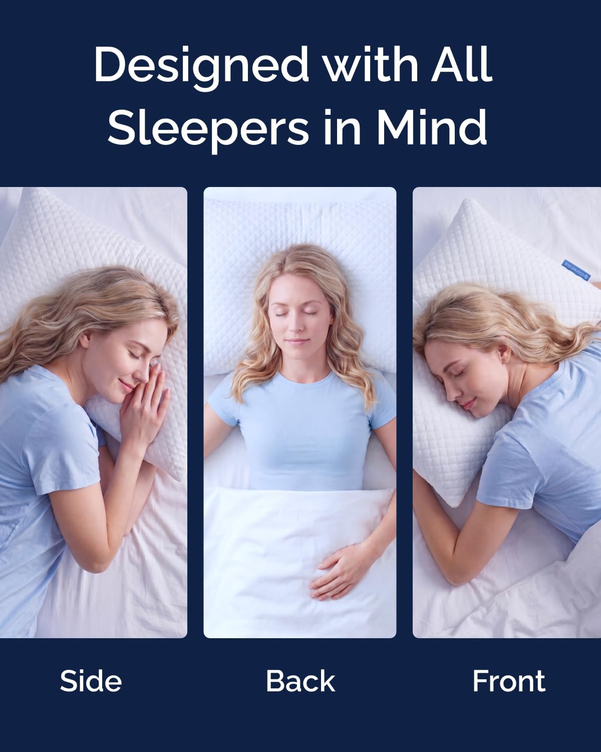 Adjustable Cooling Pillow Queen Size, Arrives Extra Full, Customizable Fill | Rayon Derived from Bamboo, Double-Sided Cooling Bed Pillow for Hot Sleepers, Adjustable Shredded Memory Foam, Soft or Firm - Image 7