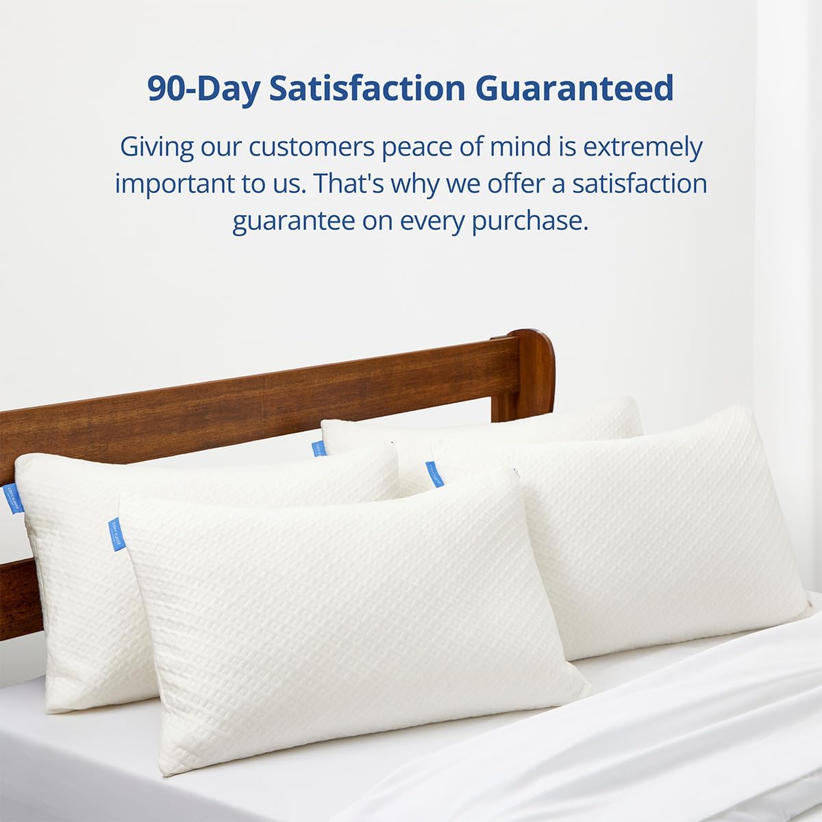 Cosy House Collection Luxury Rayon Derived from Bamboo Memory Foam Pillow | Adjustable & Removable Fill - Cool & Breathable Cover with Zipper for Side, Back, & Stomach Sleepers (King) - Image 8