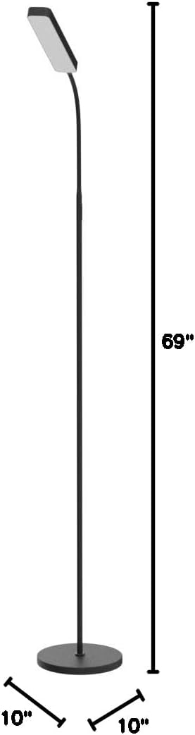 Wio-Mio Floor lamp, 15w/1000lm Bright LED Floor Lamp with Stepless Adjustable 3000K-6000K Colors and Dimmer, Remote and Touch Control, Adjustable Floor Lamp for Living Room - Image 9