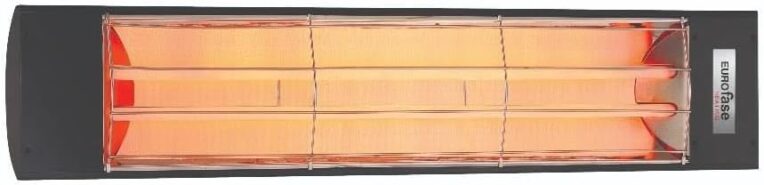 Eurofase EF40240B 4000W 240V Infrared Electric Patio Heater, Black