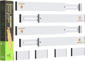 ANTOWIN Bamboo Drawer Dividers Orga...