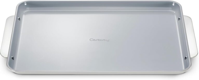 Caraway Non-Stick Ceramic-Coated 18" x 13" Baking Sheet | Naturally Slick Ceramic Coating, Non-Toxic, PTFE & PFOA Free, Perfect for Baking, Roasting, Large, Gray
