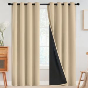 SimpleHome Beige 100% Blackout Curt...