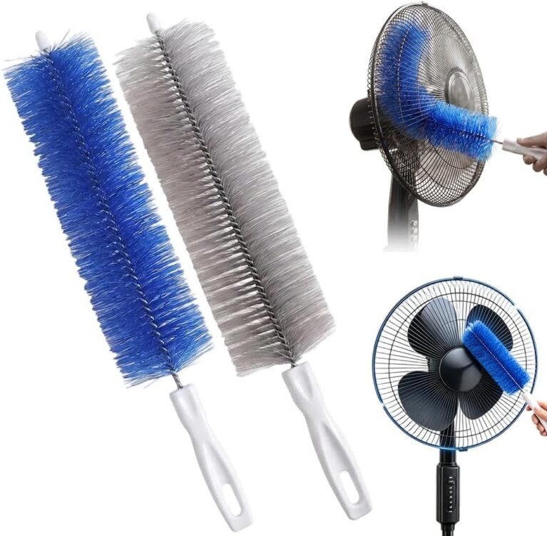 Bendable Microfiber Head, 2026 New Plastic Fan Cleaner Brush, Fan Cleaning Brush Microfiber Head Dusting Brush for Electric Fans Air Conditioning Blades Air Vents Curtains Cars Home (Mix, 2Pcs)
