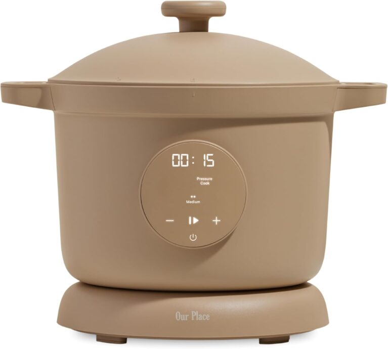 Our Place Dream Cooker, 6 Qt Ceramic Nonstick Pressure Cooker & Multicooker | Touchscreen pressure cooker with auto steam release; pressure cook, sauté, slow cooker, rice cooker and keep-warm modes