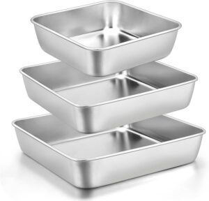 6/8/9-Inch Square Cake Pan Set, E-f...