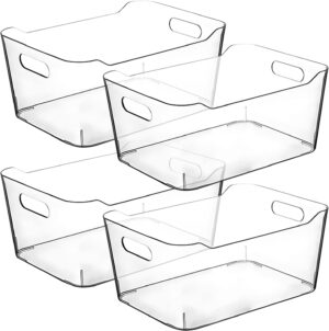 Clear Plastic Storage Bins for Kitc...