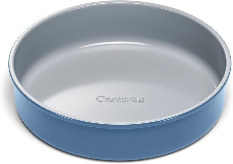 Caraway Non-Stick Ceramic-Coated 9" Circle Pan | Naturally Slick Ceramic Coating, Non-Toxic, PTFE and PFOA Free, Perfect for Birthday Cakes, Tartes, and More, Slate