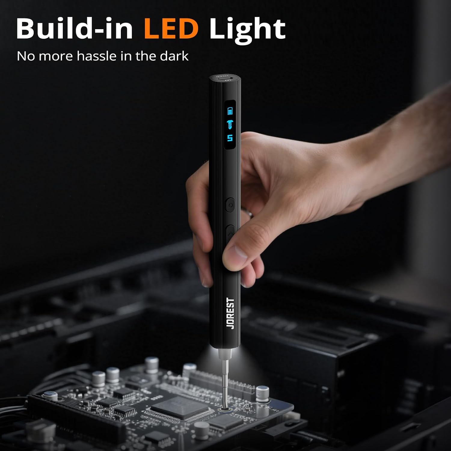 JOREST 155 in 1 Mini Electric Screwdriver, Precision Power Screwdriver Set | Cordless Screwdriver, 5 Torque (0.15 to 0.75N.m), Magnetic Repair Tool Kit for iPhone, PC, Laptop, PS5, Xbox, Watch, Camera - Image 7