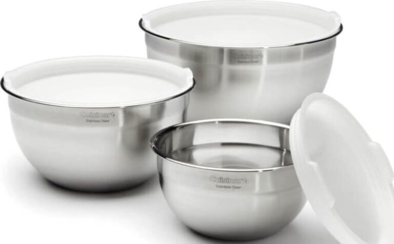Cuisinart Mixing Bowl Set, Nesting Bowls, Stainless Steel, 3-Piece | 1.5, 3 & 5 qt. stainless steel mixing bowls for baking, cooking & prep, dishwasher safe, durable & compact, CTG-00-SMB