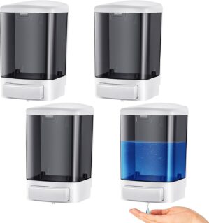 Hushee 4 Pcs Wall Mounted Soap Disp...