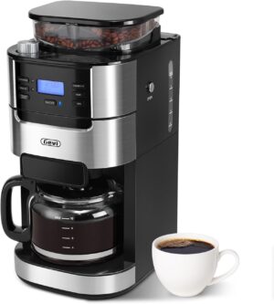 Gevi 10-Cup Grind-And-Brew Drip Cof...