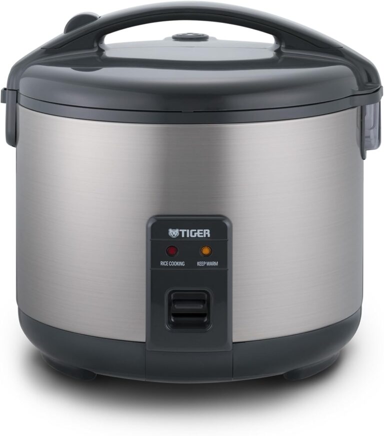 Tiger JNP-S10U-US 5.5 Cup Capacity White Rice Cooker with Non-Stick Inner Pot, Retractable Power Cord, and Keep Warm up to 12 hours (Urban Satin)