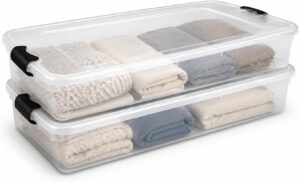 HOMZ Under Bed Clear Plastic Storag...