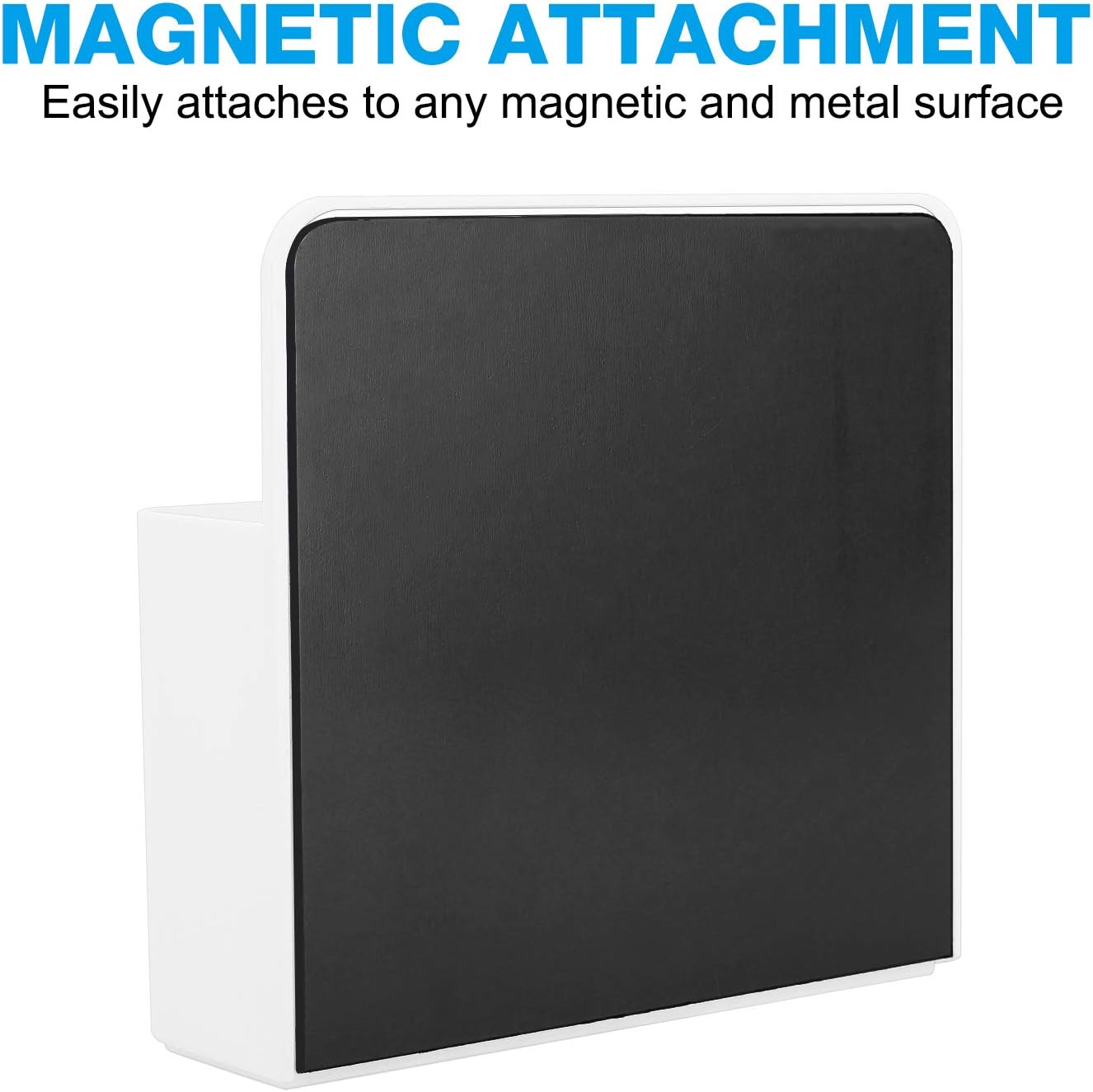 MoKo Magnetic Pen Holder, 2-Pack, Whiteboard Organizer, White | Magnetic dry erase marker holder has two adjustable compartments and an ABS body for whiteboards and refrigerators. - Image 4