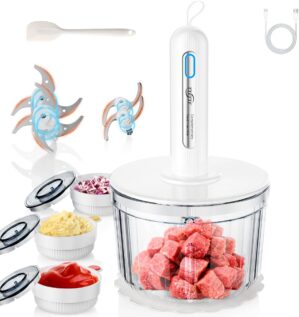 Glass Food Processor with 4 Blades ...