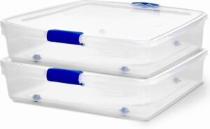HOMZ 2-Pack Under Bed Storage, Clea...