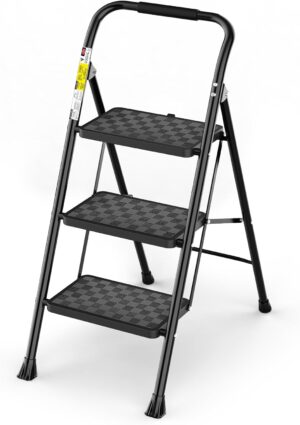 HBTower 3 Step Ladder, Step Stool F...