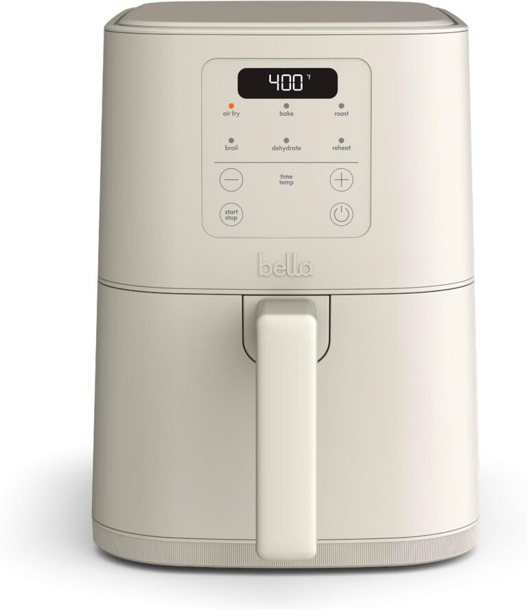 bella Fits-anywhere™ Slim 4qt Air Fryer, Non-Toxic Coating, Oatmilk