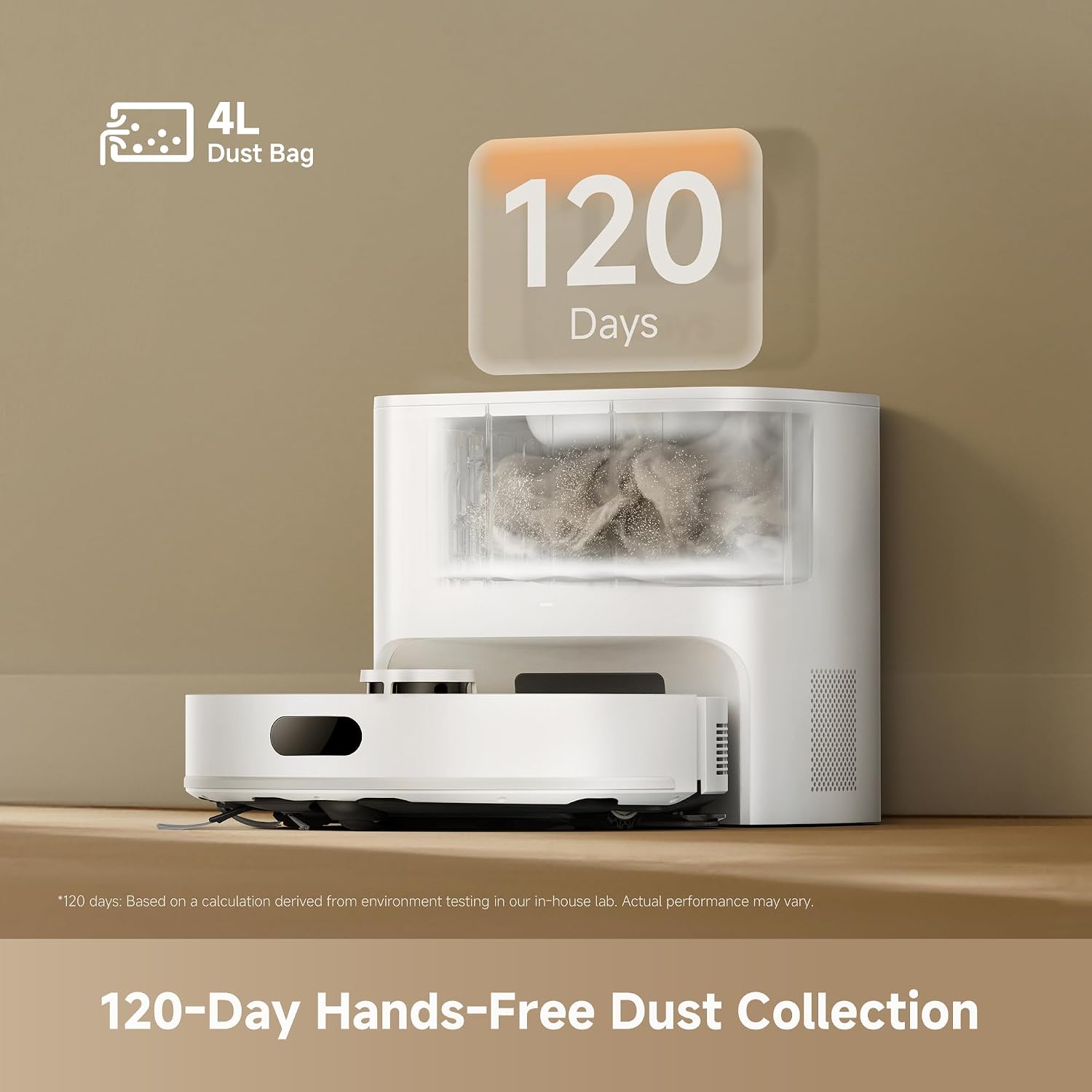 dreame D20 Air Plus Robot Vacuum and Mop, 20,000Pa Powerful Suction | 120-Day Self-Emptying with 4L Dust Bag, Anti-Tangling Tech, Edge-to-Corner Cleaning, Deep Carpet Cleaning, 360° Navigation - Image 2