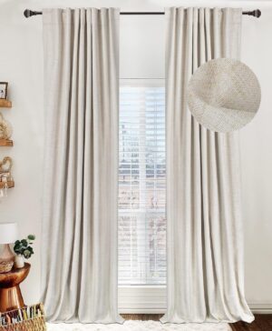 Linen Total Blackout Curtains for B...