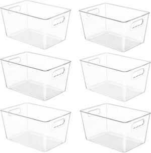 YIHONG 6 Pack Clear Storage Bins, P...