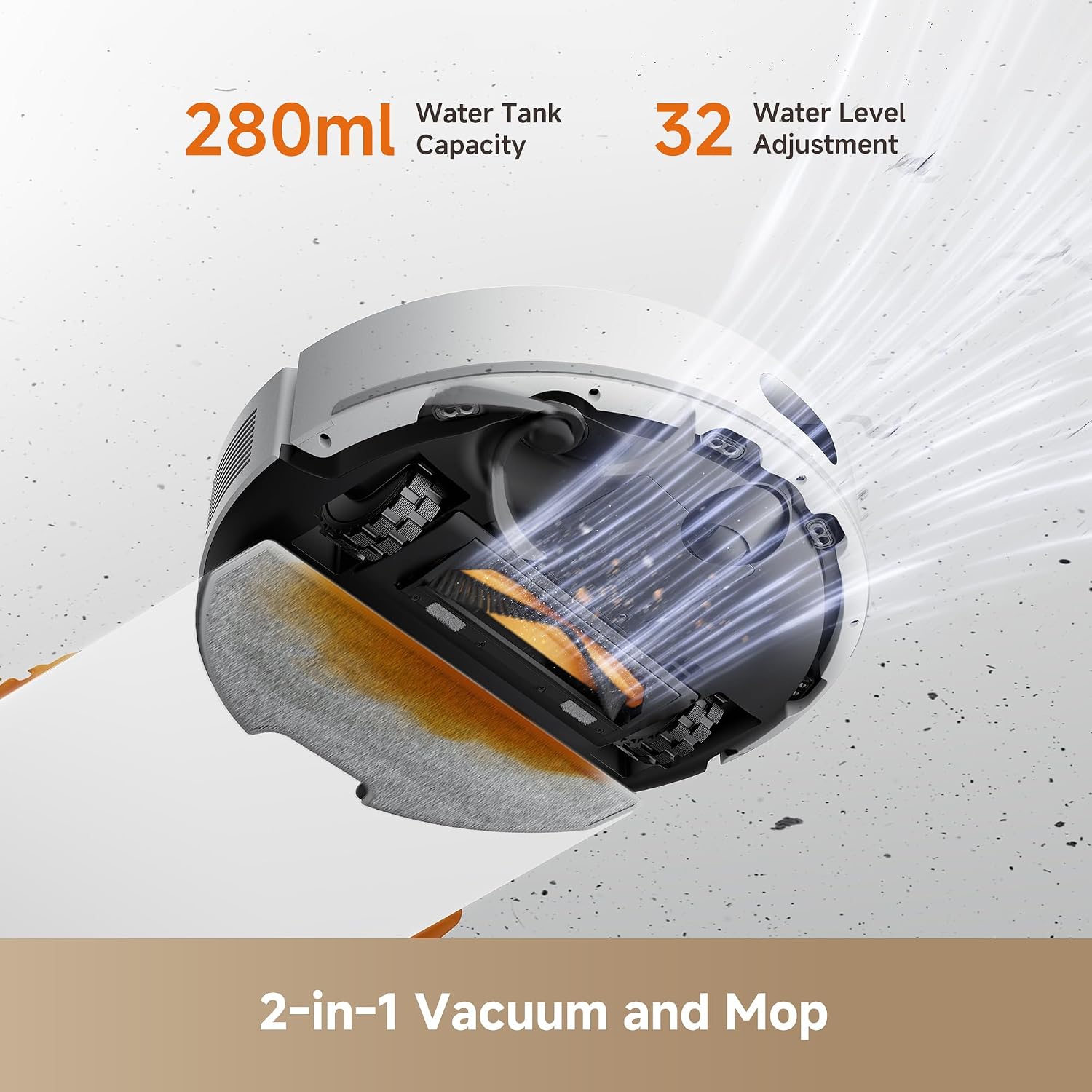 dreame D20 Air Plus Robot Vacuum and Mop, 20,000Pa Powerful Suction | 120-Day Self-Emptying with 4L Dust Bag, Anti-Tangling Tech, Edge-to-Corner Cleaning, Deep Carpet Cleaning, 360° Navigation - Image 6