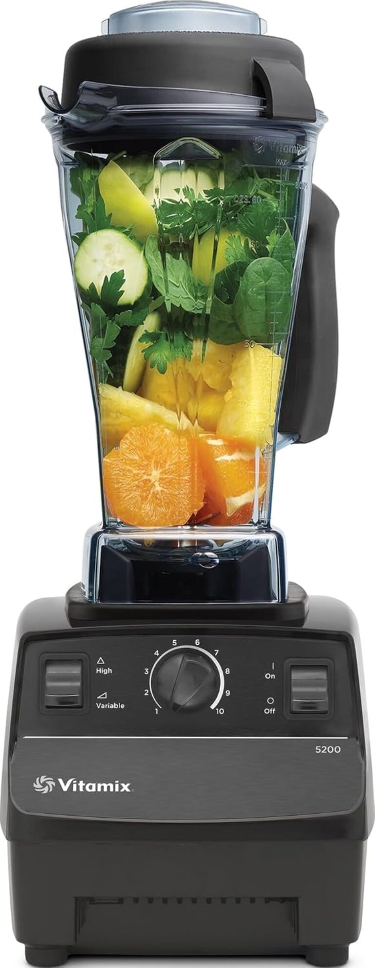 Vitamix 5200 Blender, Professional-Grade Blender for Smoothies, Soups, Ice Cream and More, Stainless-Steel Blades, Self-Cleaning Kitchen Appliance, 64 Oz Container, Black | Kitchen Appliance for Smoothies, Soups and More, Variable Speed, Self-Cleaning, High Speed Switch, Stainless Blades