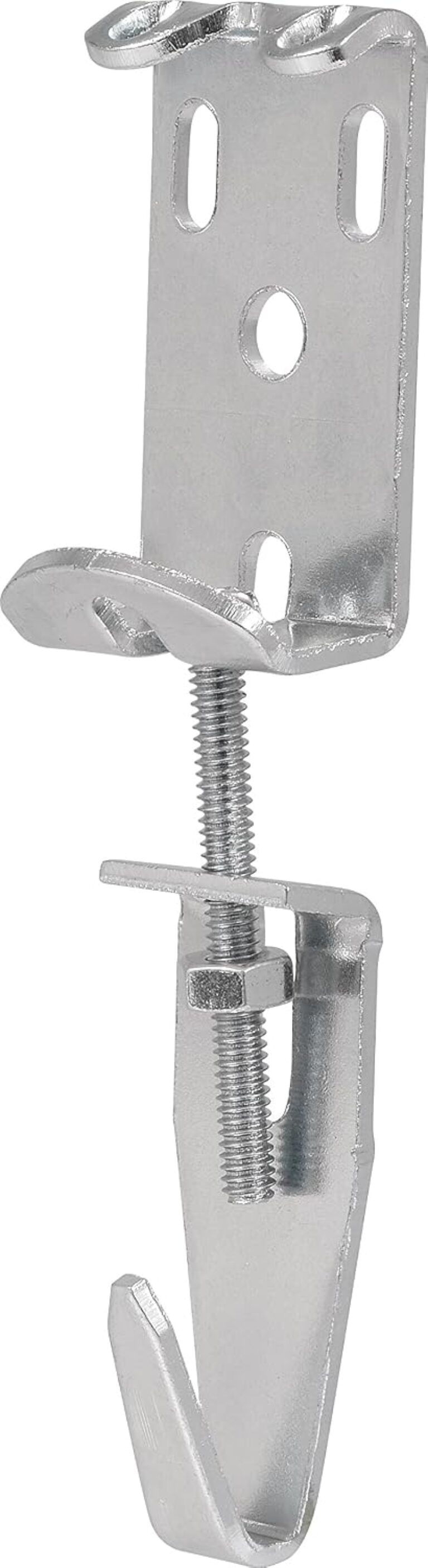 Hillman Adjustable Steel Picture Hanger for Wire Frames, 100 lb, 2 Pk | Slide the frame to level after hanging, up to 100 pounds, hardware included, heavy art, mirrors, gallery, no re-drilling