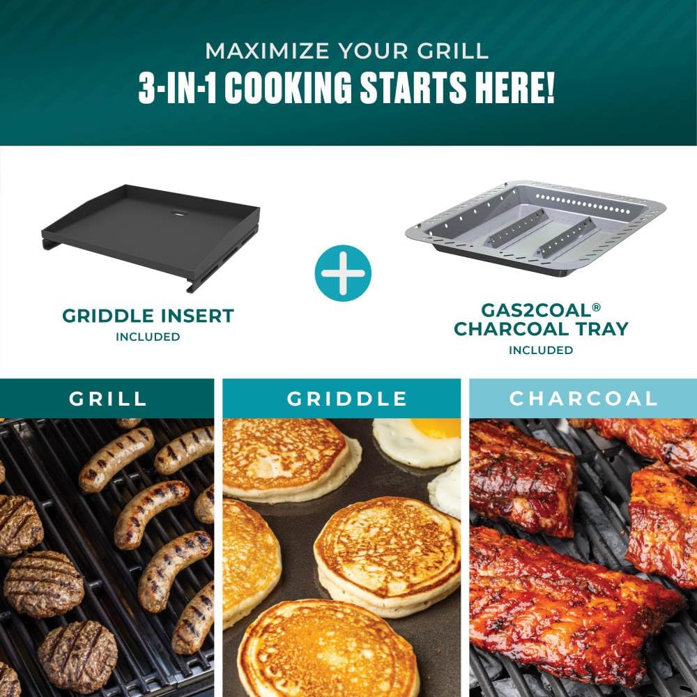 Charbroil Pro Series with Amplifire Infrared Technology 4-Burner Propane Gas Grill Cabinet with Side Burner, Black - 463281024 - Image 3