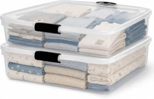 HOMZ 2-Pack Under Bed Storage, Clea...