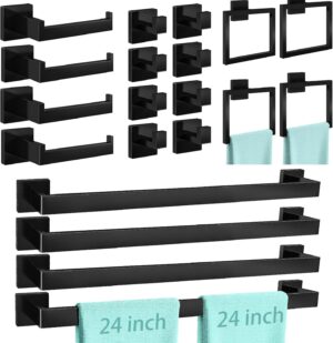 FEILERN 20-Piece Matte Black Bathro...