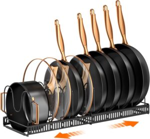 MUDEELA Expandable Pot Pan Lid Orga...
