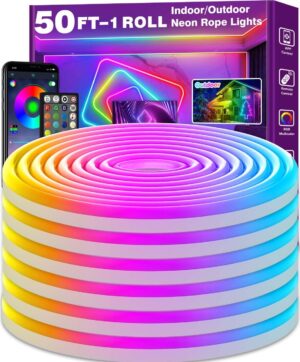 AILBTON 50Ft Neon Rope Lights,Flexi...