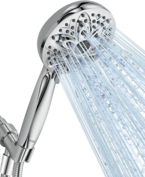 6-Setting Shower Head with Handheld...