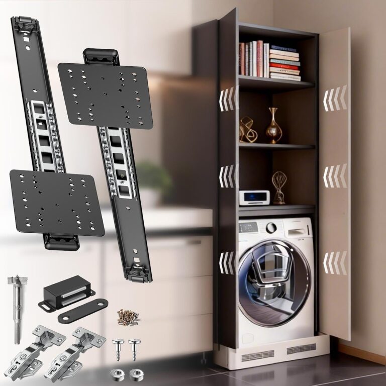 TruGroove Pocket Door Slide, Pivot Door Slide Hardware | Cabinet Pocket Door Slide，Cabinet Pocket Door Hardware Kit Fit for Inset Door, Cabinet Door