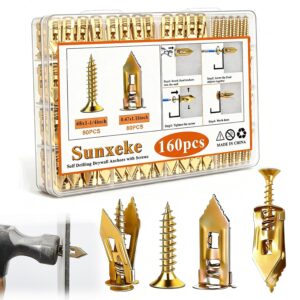 160PCS Self Drilling Drywall Anchor...