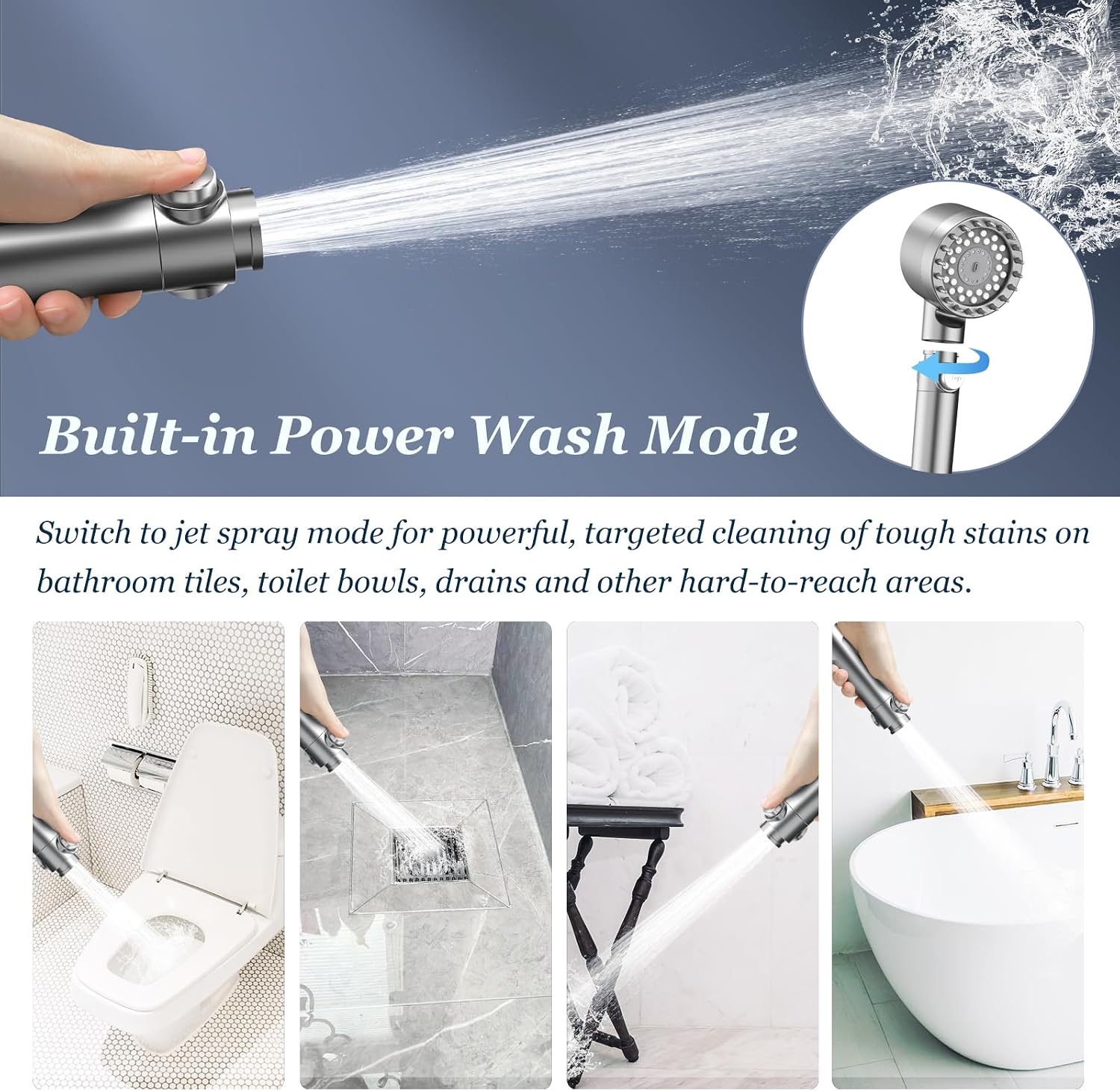 FEELSO Filtered Shower Head with Handheld, High Pressure Shower Filter Head | ON/OFF Switch, Anti-clog Nozzles, 4 Spray Showerhead with Filters for Hard Water, Remove Chlorine, Reduce Dry Itchy Skin - Image 7