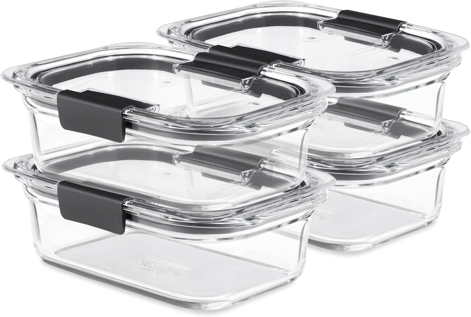 Rubbermaid Brilliance Glass Food Storage Containers, 3.2 Cup, Set of 4, BPA-Free, Leak-Proof, Clear - Image 8