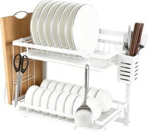 2 Tier Wall Mounted Dish Rack, Larg...