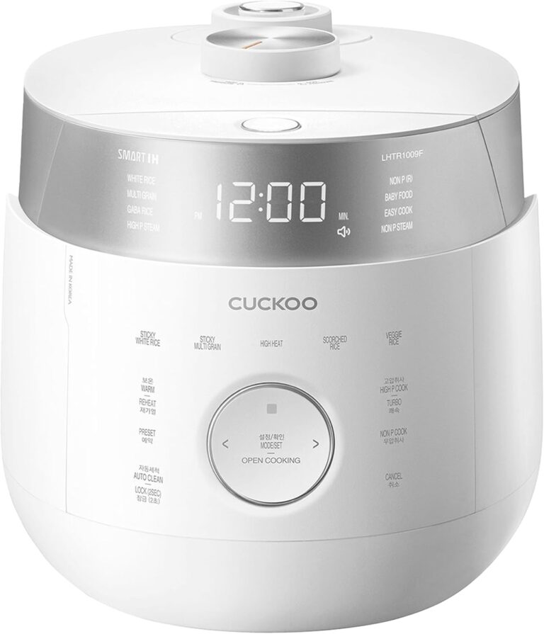CUCKOO Twin Pressure Induction Rice Cooker, 20-Cup Cooked, CRP-LHTR1009FW | Large 10-Cup Uncooked Capacity, Nonstick Inner Pot, 21 Menus, 12-21 Minute Turbo White Rice, Auto Clean, Made in Korea