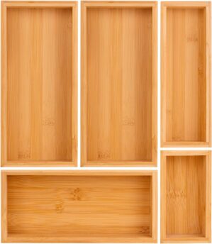 bamboo drawer organizer Set,expanda...