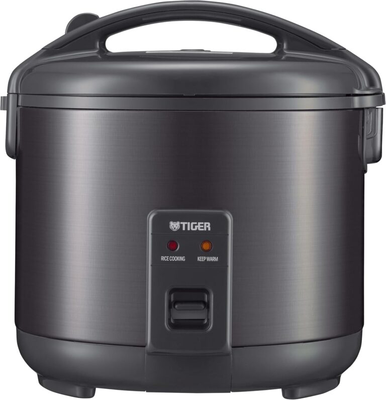 Tiger JNP-S18U-KY 10 Cup Capacity Rice Cooker with Non-Stick Inner Pot, Retractable Power Cord, and Keep Warm up to 12 hours, Black
