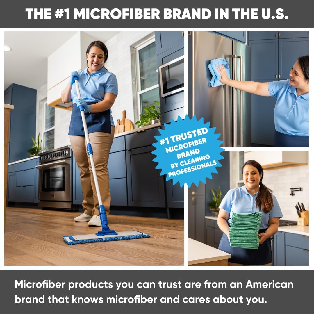 Cinch Mop - Microfiber Mop for Hardwood Floors - Flat Mops System for Wood, Tile, Laminate, Vinyl, 2 Wet Pads Refills, Reusable Micro Fiber Mopping Heads - Image 7