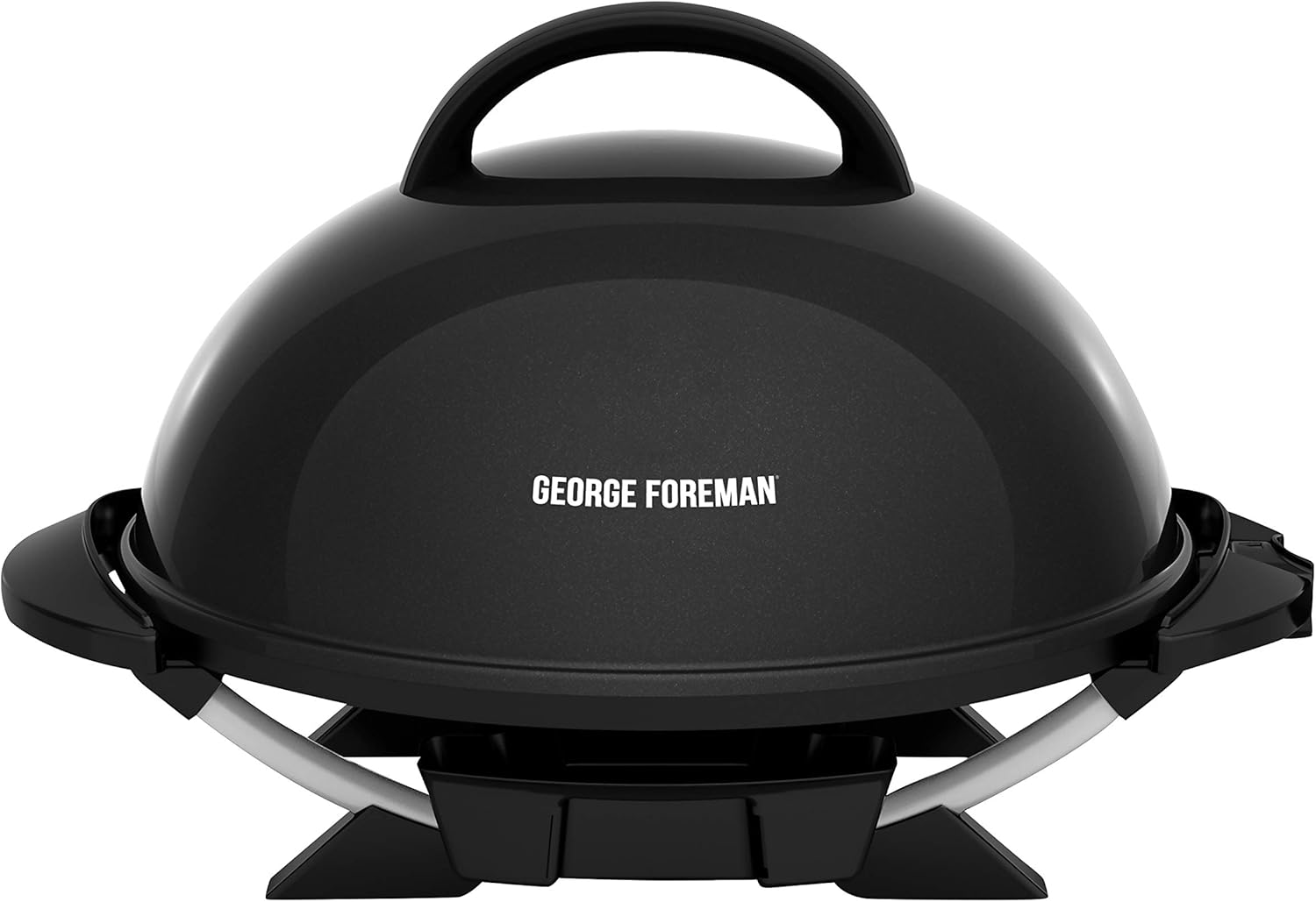 George Foreman Indoor/Outdoor Electric Grill with Stand, 15-Serving | 15-serving electric grill with removable stand, 5 heat settings and fat-removing slope for healthier grilling. - Image 2