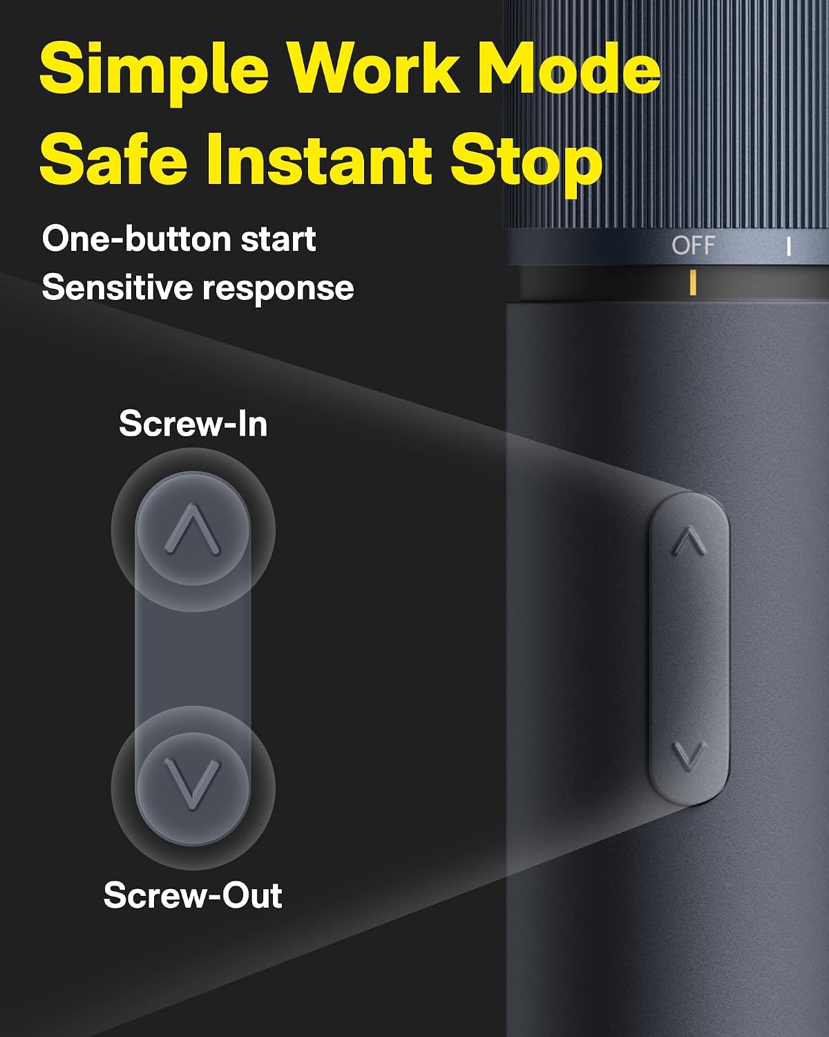 HOTO 12-in-1 Electric Screwdriver Rechargeable, Cordless Screwdriver Set | 1/4'' Hex Bits, USB-C, 3 Torque Settings, LED Light, Ideal for Furniture, Home Repairs - Image 4