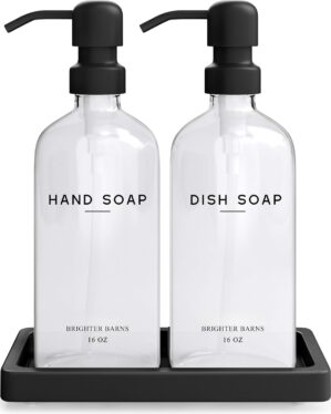 Glass Hand and Dish Soap Dispenser ...
