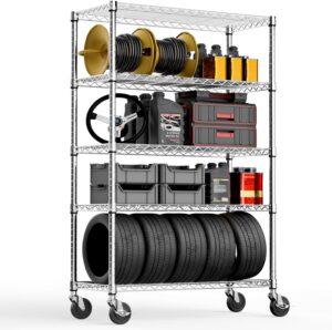 M MZG 5-Shelf Storage Shelves,Wire ...
